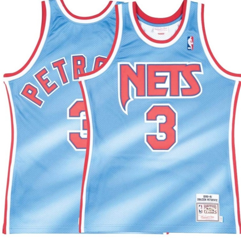 Drazen Petrovic Nets Authentic 1990-91 Jersey - image 1
